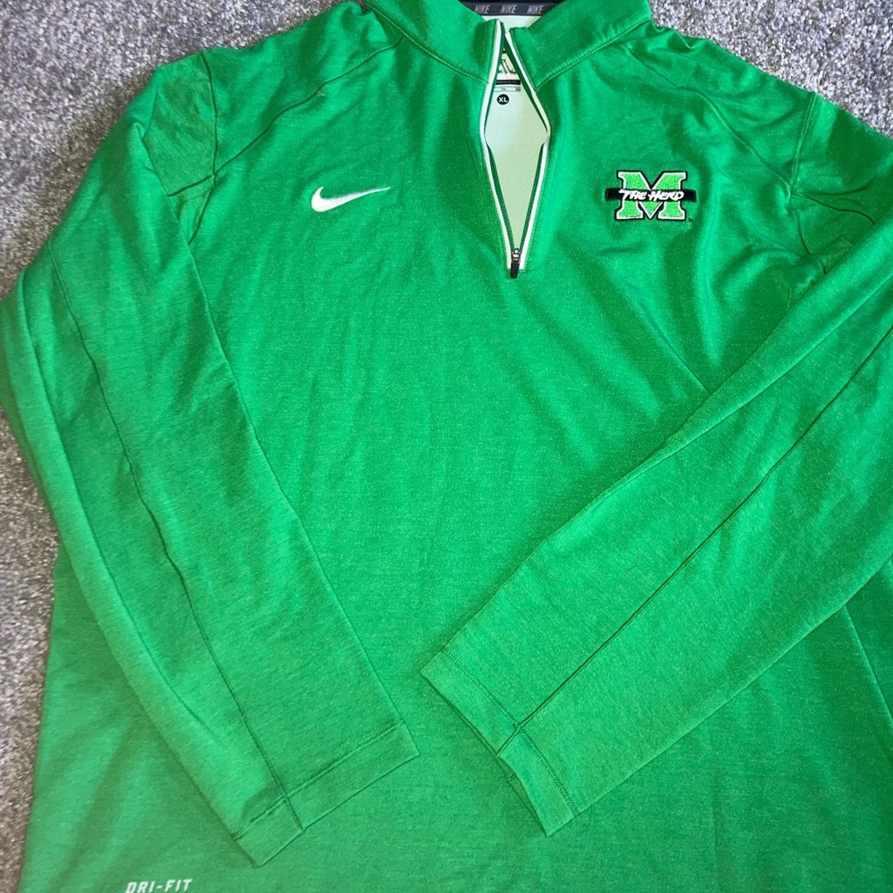 Green Marshall Thundering Herd quarter zip